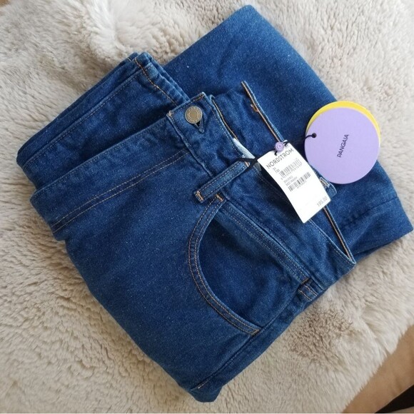 NWT Pangaia Wide Leg High Waist Mid-Wash Jeans Size 31 - Picture 5 of 14